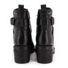 Women's Mell Leather Biker Ankle Boots with Black Buckles LES TROPEZIENNES PAR M.BELARBI