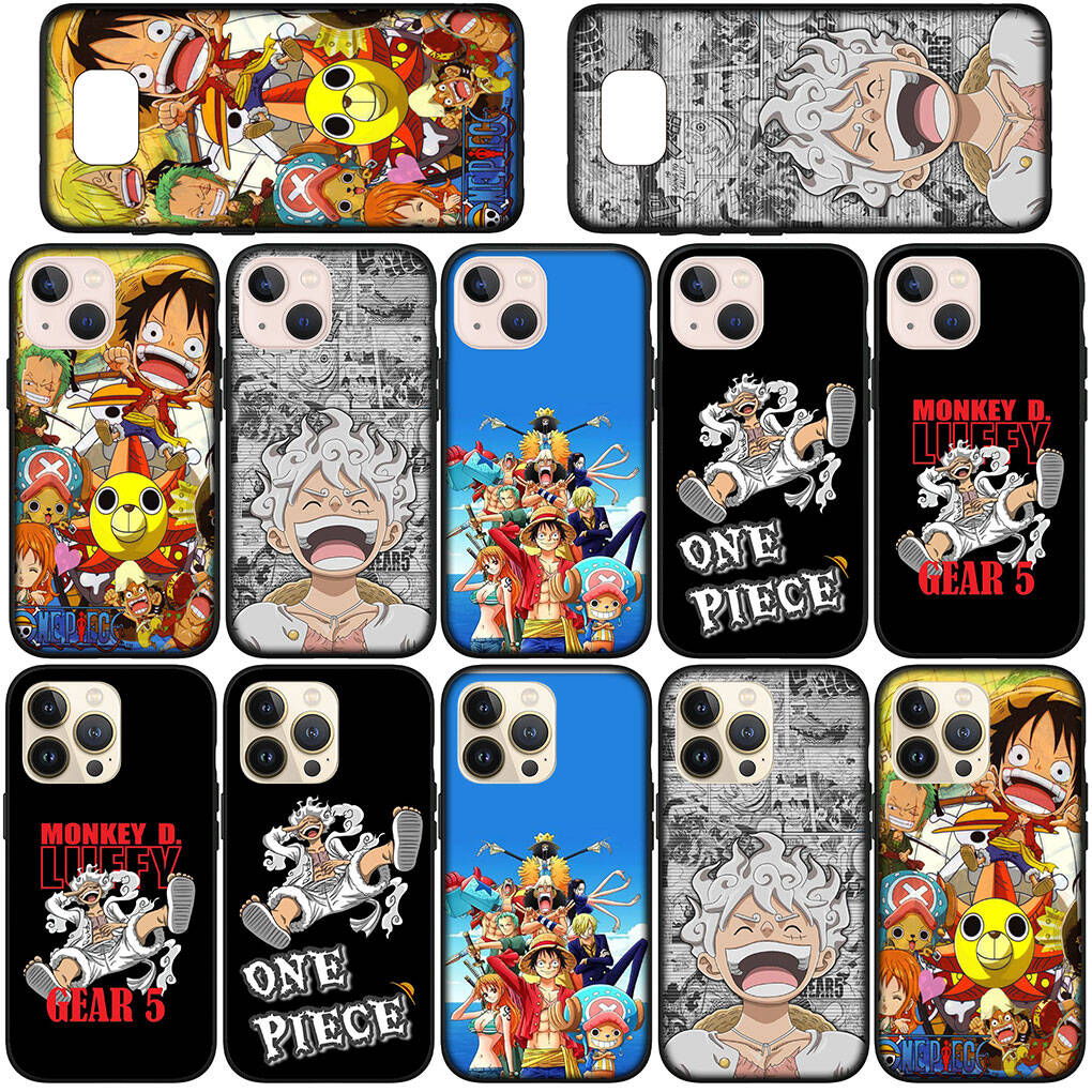 Для Samsung Galaxy S25 S24 S23 S22 Ultra FE Plus A17 A37 A57 A56 A55 A06 A16 A15 A36 A26 A35 A05 A25 A54 A34 Чехол для телефона Луффи Гир 5 Ван Пис Милый