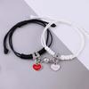 2pcs /Set Couple Charm Bracelet For Women Magnetic Attraction Ball Heart Key Lock Link Wrist Chain Best Friend Jewelry Gift Egirl
