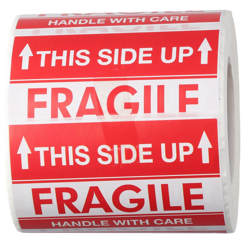 This Side Up Arrow Warning Stickers 500 Pcs Self- Adhesive Warning Shipping Labels Keep Away