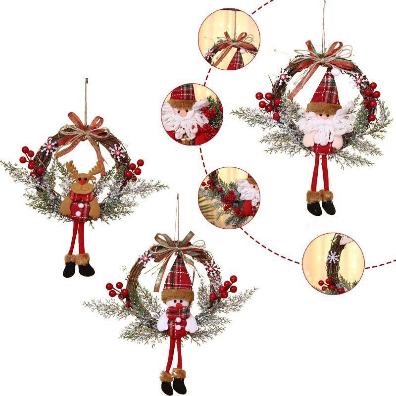Delicate Xmas Decorations Garland With Rattan And Dazzling Lights For Holiday Spirit