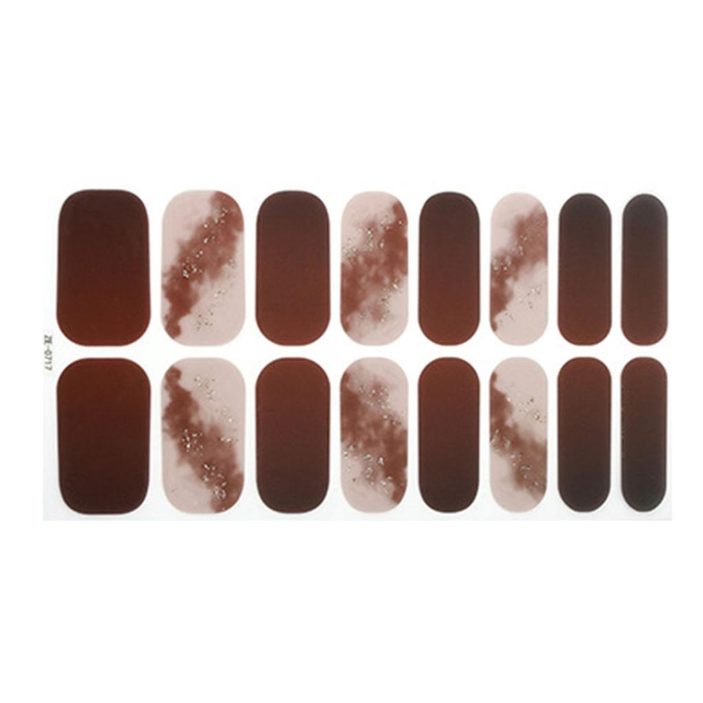 Nails Polish Stickers Gradient Gels Nail Strips Nails Polish Wraps Glittering Gels Nail Stickers Manicures Stickers