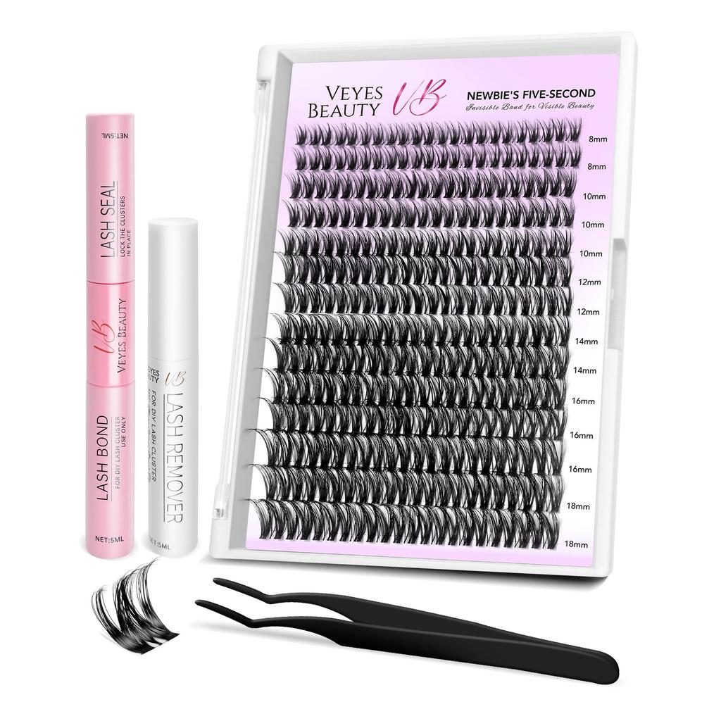 veyesbeauty Пучки ресниц Ribbon Lash перьевые-мягкие эксклюзивная техника Glue-Seal фирменная ультратонкая невесомая лента 308 пучков 8-18 мм