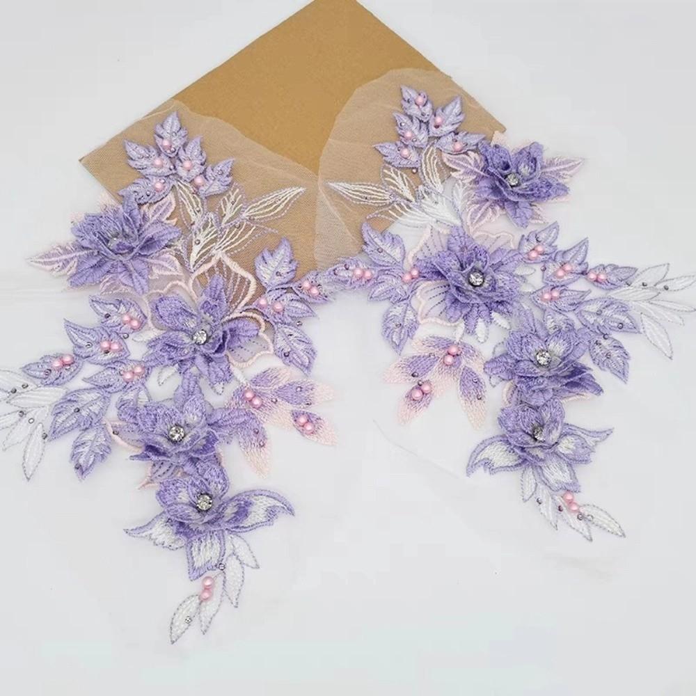 Элегантная нашивка с вышивкой пайетками, вышивка цветов, аппликация для одежды, шитье