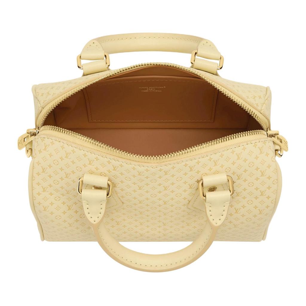 LOUIS VUITTON Speedy Cow Leather Boston Bag, One Shoulder Handbag Women's Yellow M29494