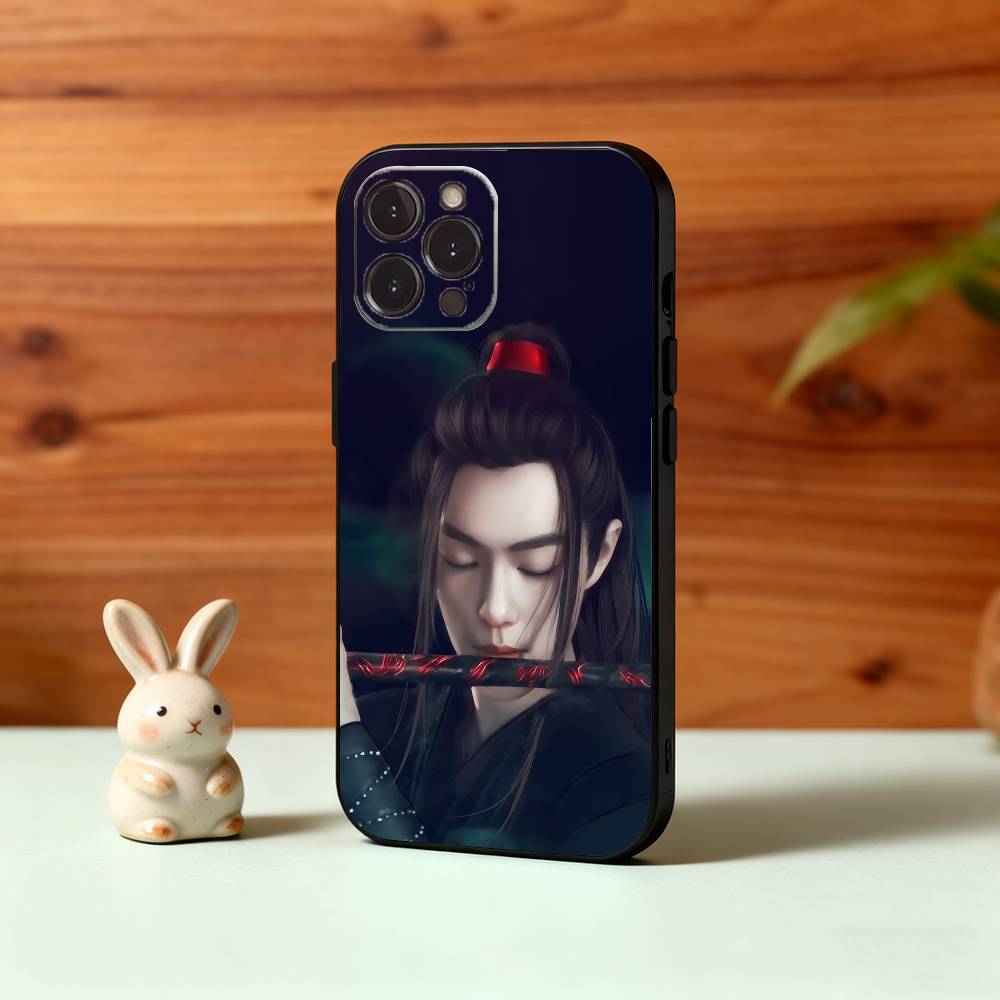 Y-Yibo W-Wang Чехол для телефона The U-Untamed Для iPhone17,16,15,14,13,12Plus,Pro Max,XS,5G Мягкий Силиконовый Черный Чехол