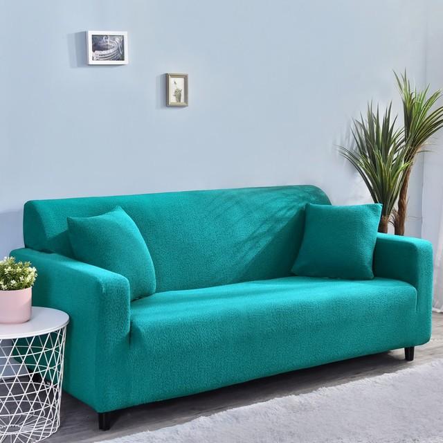 Водонепроницаемый чехол для дивана, эластичные однотонные чехлы для дивана для гостиной, L-образный угловой чехол для дивана, чехлы для кресел