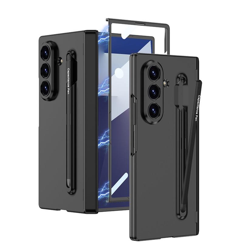 Подходит для чехла для мобильного телефона Samsung Zfold7 Ультратонкий Встроенный слот для стилуса Чехол-книжка Складной экран Матовый защитный чехол