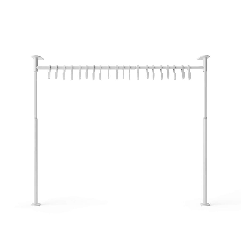 Umbra ANYWHERE Kitchen Pole Tension Kitchen W66 X D8 X H51cm Rack, White, Rack, 21014474660,
