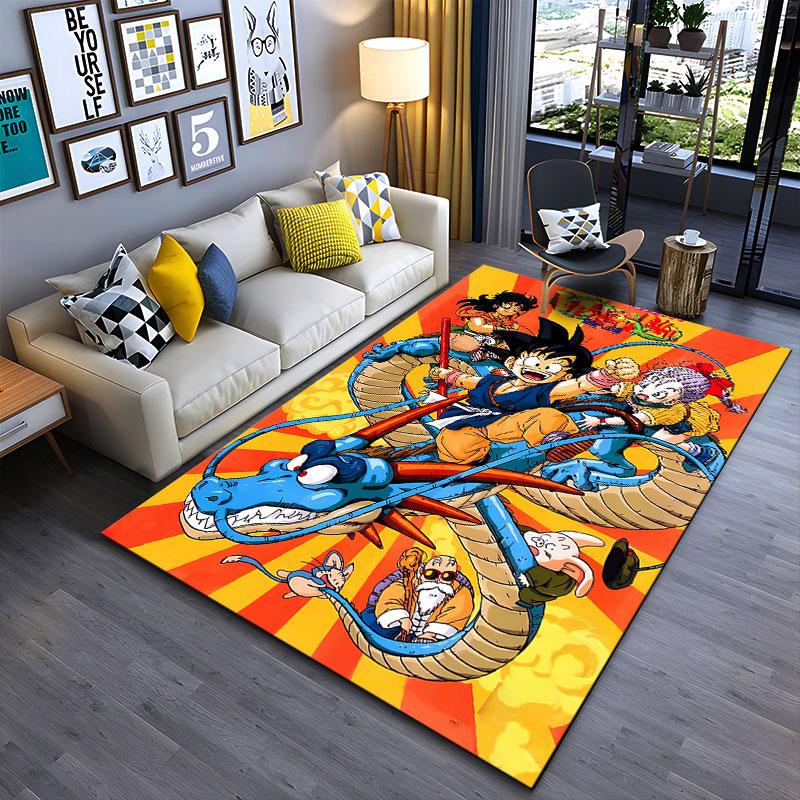 Dragon Adventure Anime Carpet suitable as a non-slip mat for the living room or bedroom sofa