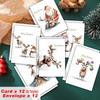 12/24pcs Funny Christmas Cards with Envelopes -Holiday Greeting Card Set - Blank Inside for Personal Messages - Festive Santa