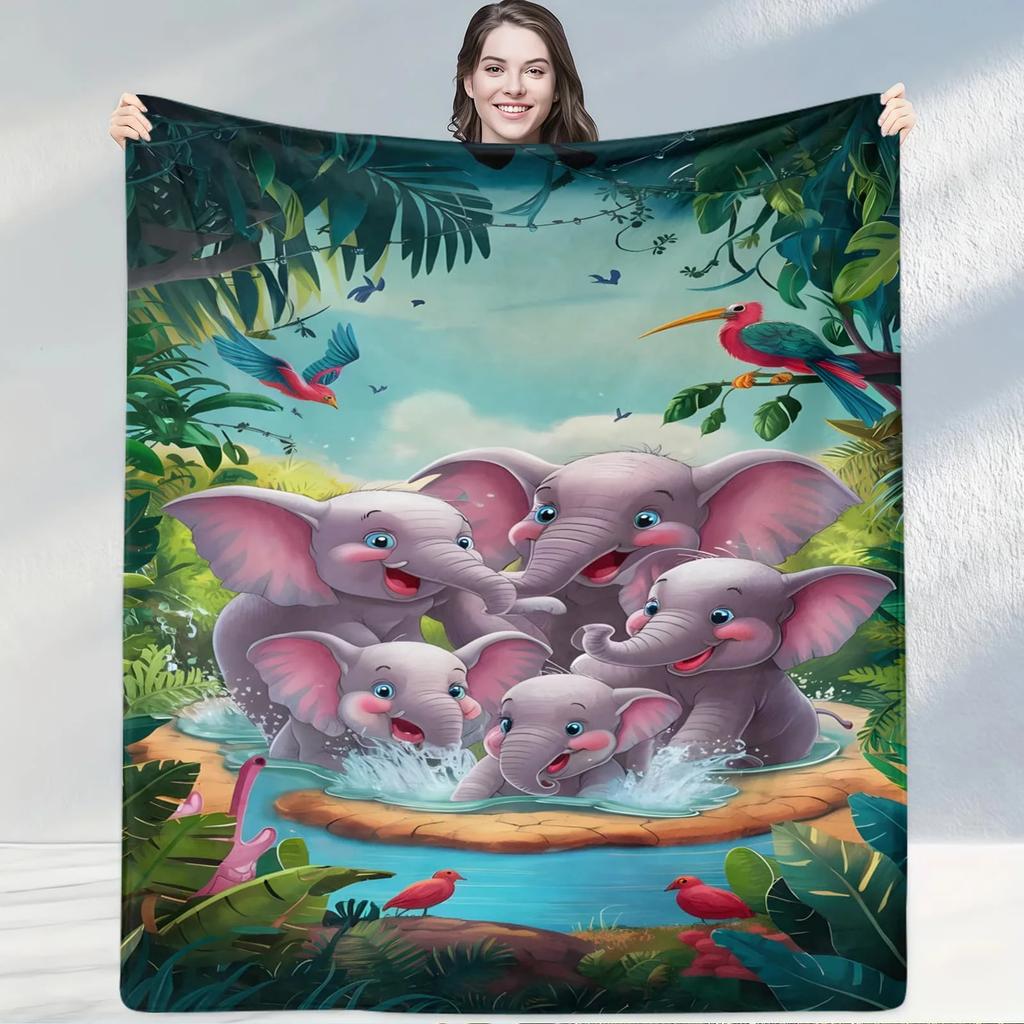 Cute Pet Silhouette Living Room Blanket Soft Throw for Sofa Decor Ideal Home Gift with Animal Pattern Perfect for Home Decoratio
