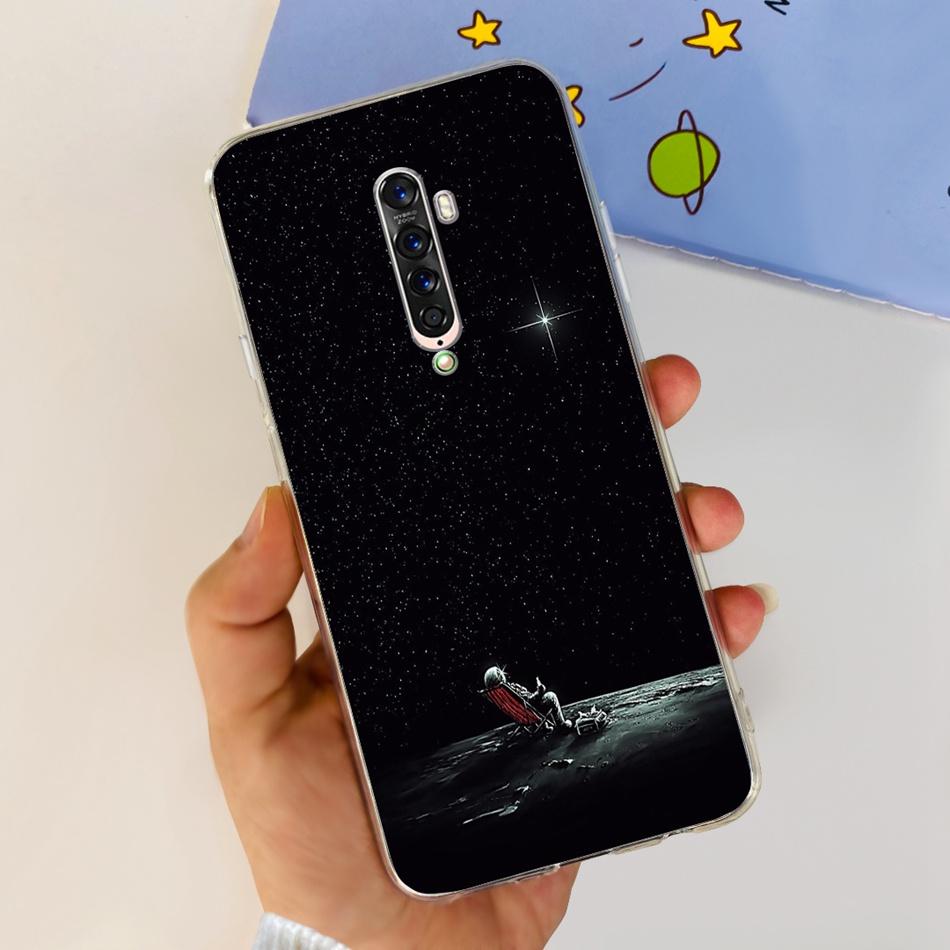 Чехол для телефона OPPO Reno2 2F 2Z Reno 2 Reno2 F / Z Элегантный принт Мягкий силикон Прозрачная задняя крышка из ТПУ