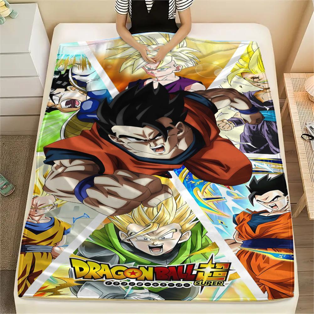 Dragon Ball Character Poster Print Flannel Blanket,High quality Comfortable for All Seasons,Home Decor,Warmth and Comfort,Perfect for Christmas Gifts