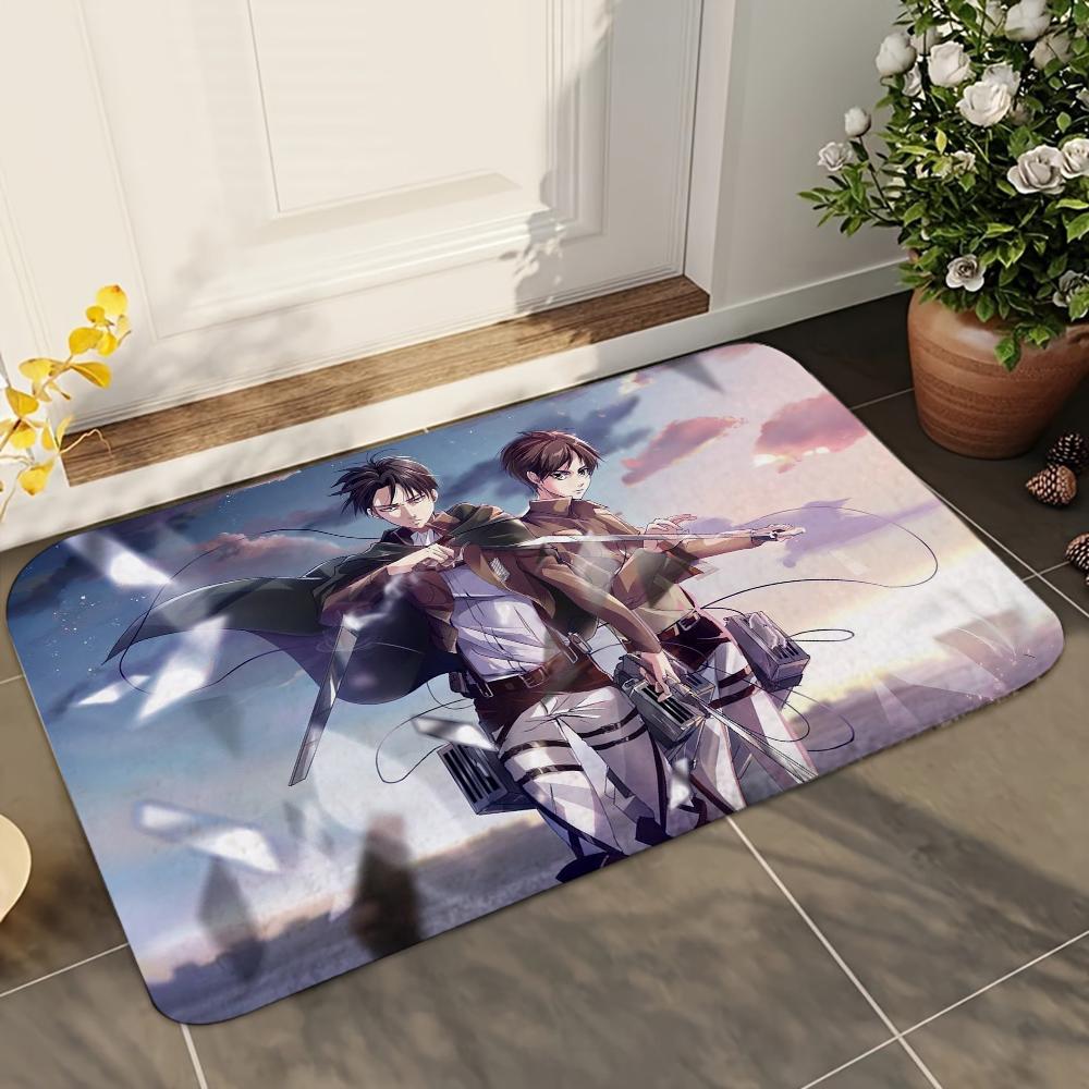1 шт. Аниме Атака Титанов Леви Аккерман Впитывающие коврики Противоскользящие коврики Принадлежности для домашнего декора Ковры Домашние кухонные напольные коврики