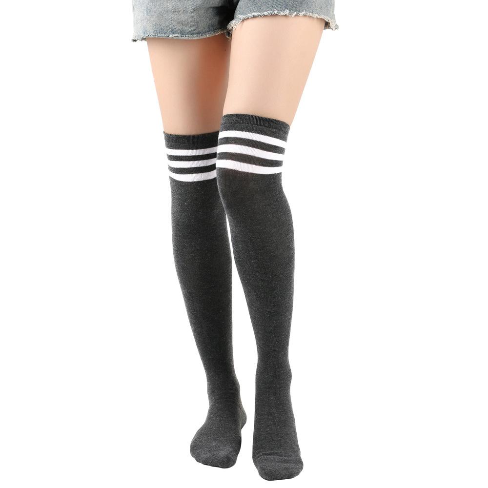 Classic Solid Color Versatile Knee Length Socks, Fashionable Women's Warm Socks, Sexy Slim Fit Long Socks, College Style Socks
