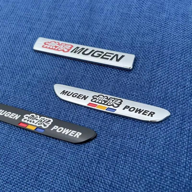 3D Metal Car Sticker Mugen Logo Fender Rear Trunk emblem Badge Sticker for MUGEN POWER Fit Civic Type R Accessories