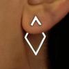 Minimalist Geometric Stud Earrings Double Layer Ear Ring New Detachable Metal Stud  Gifts