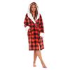 Keanu Womens/Ladies Checked Sherpa Fleece Dressing Gown