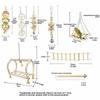 8Pcs Set Wood Parrot Set Bell Perch Hanging Hammock Combination Bird Swing Climbing Ladder Parrot Training Cockatiel