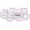 Outdoor Sofa Set with Cushions 7 pcs Natural and Light Grey