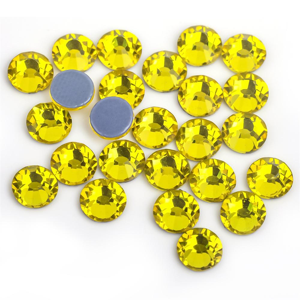 SS6-SS30 40 цветов кристалл AB лучше DMC горячая фиксация стразы, стеклянные стразы горячая фиксация термоприклеиваемые стразы швейные и тканевые украшения
