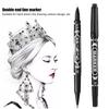 Black Marker Pen Dual Head Thick And Thin Nib Waterproof Permanent Ink Marker Oily Pen Sketchbo B4B2