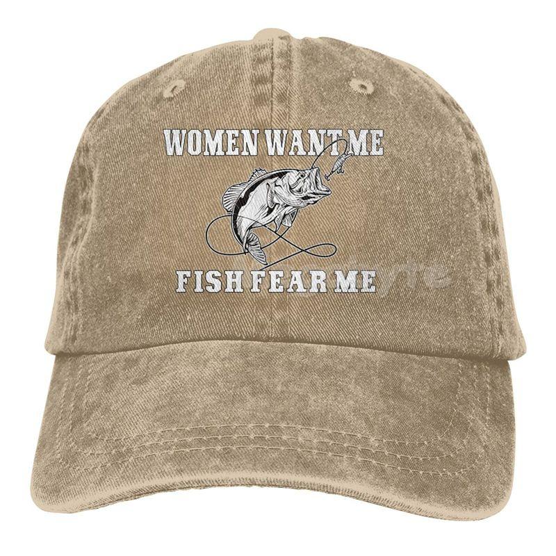 Женская бейсболка Want Me Fish Fear Me Washed, кепка Trucker Hat для взрослых, унисекс, регулируемая, для папы, летняя, дышащая, эластичная