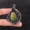 Унакитовый кулон, обернутый медной проволокой, кулон из унакитового украшения, кулон ручной работы, ювелирные изделия из проволоки, кулон с драгоценным камнем, медные украшения для подарка