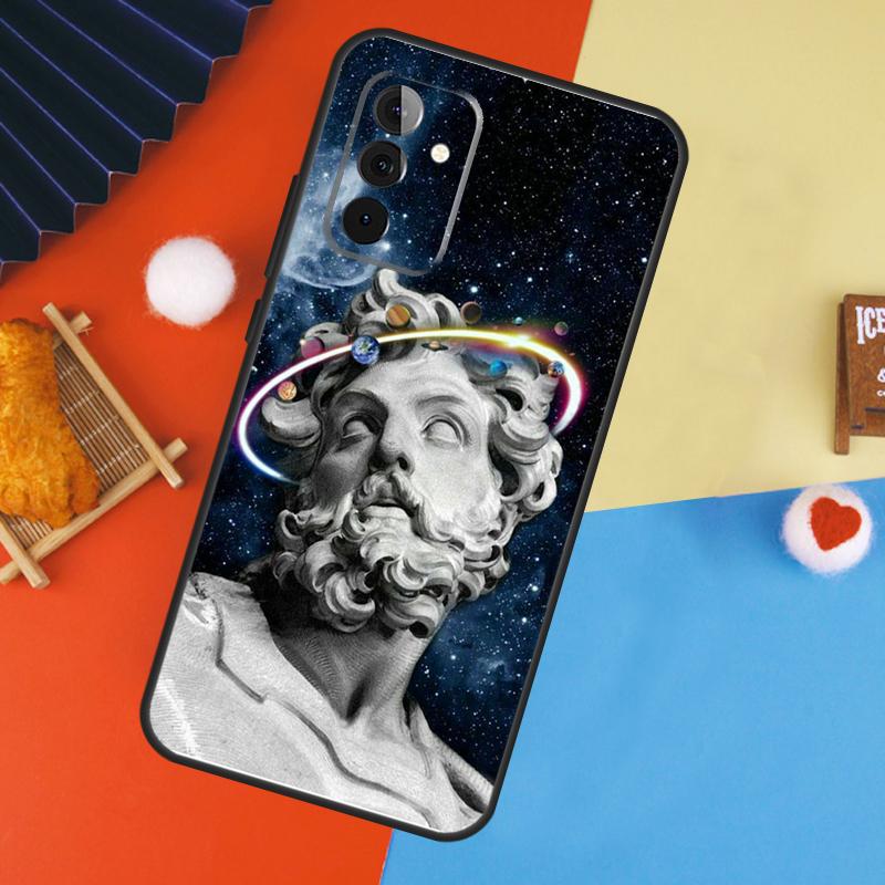 Чехол-лицо статуи греческого бога для Samsung Galaxy A56 A36 A16 A06 A13 A33 A53 A52 A32 A12 A54 A34 A14 A15 A35 A55 A17
