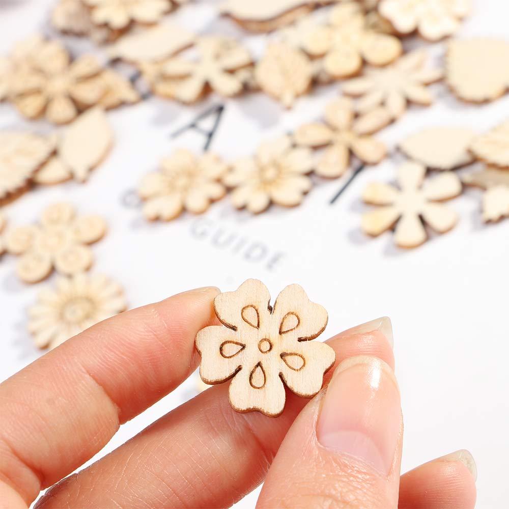 20mm 100pcs Paint Natural  Gift DIY Wooden Decoration Wood Slice Scrapbooking Embellishments Doodle Educational