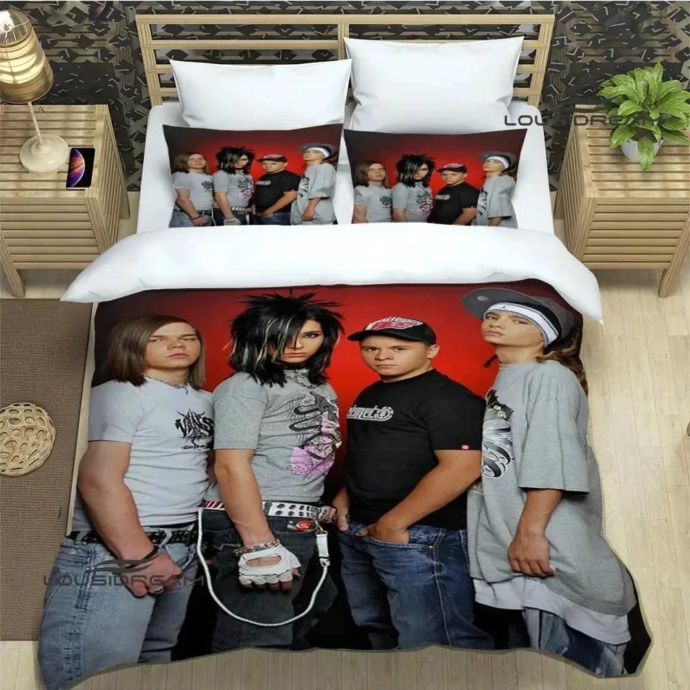 Постельные комплекты с принтом группы Tokio Hotel, изысканный набор постельных принадлежностей, пододеяльник, комплект одеял, постельный комплект, роскошный подарок на день рождения