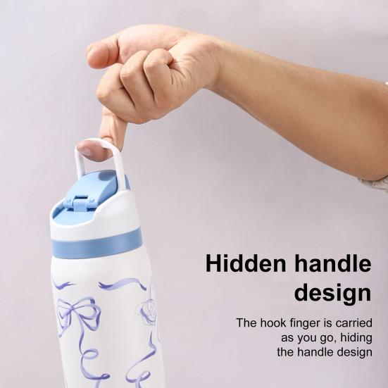 Вакуумный стакан из нержавеющей стали с зажимом для трубочки, с двойной изоляцией, для горячих и холодных напитков