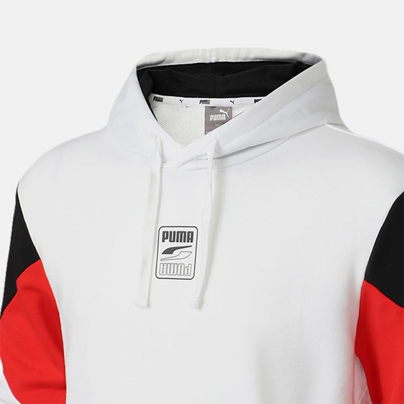 Puma Толстовка Rebel Colorblock с кулиской Мужские топы Белый 586897-02