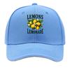 LemonThemed Baseball Cap  Lightweight Breathable Hat with Lemon Design Hand Washable Ideal for H Sandwich Baseball Cap