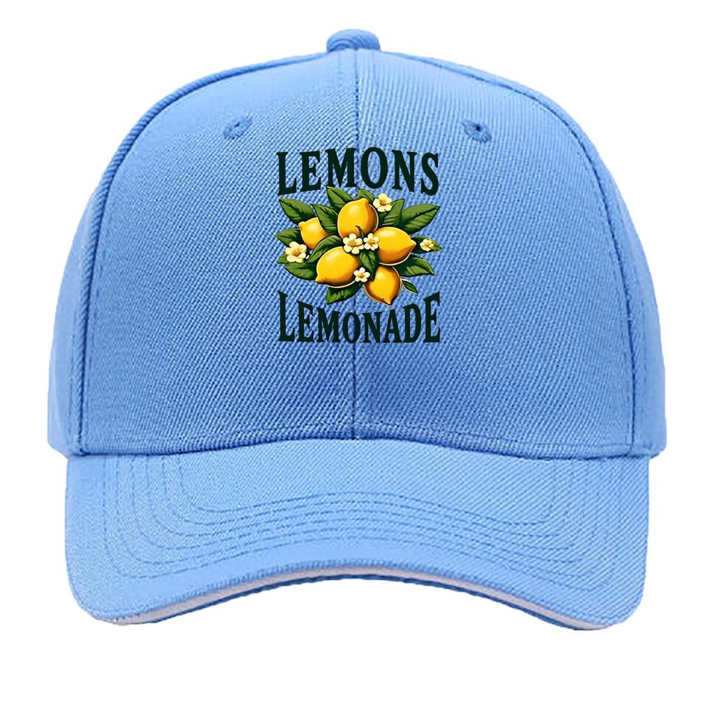 LemonThemed Baseball Cap Lightweight Breathable Hat with Lemon Design Hand Washable Ideal for H Sandwich Baseball Cap