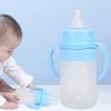 Baby Feeding Silicone Bottle WideCaliber Newborn Nursing Milk Breast Bottle with Handle