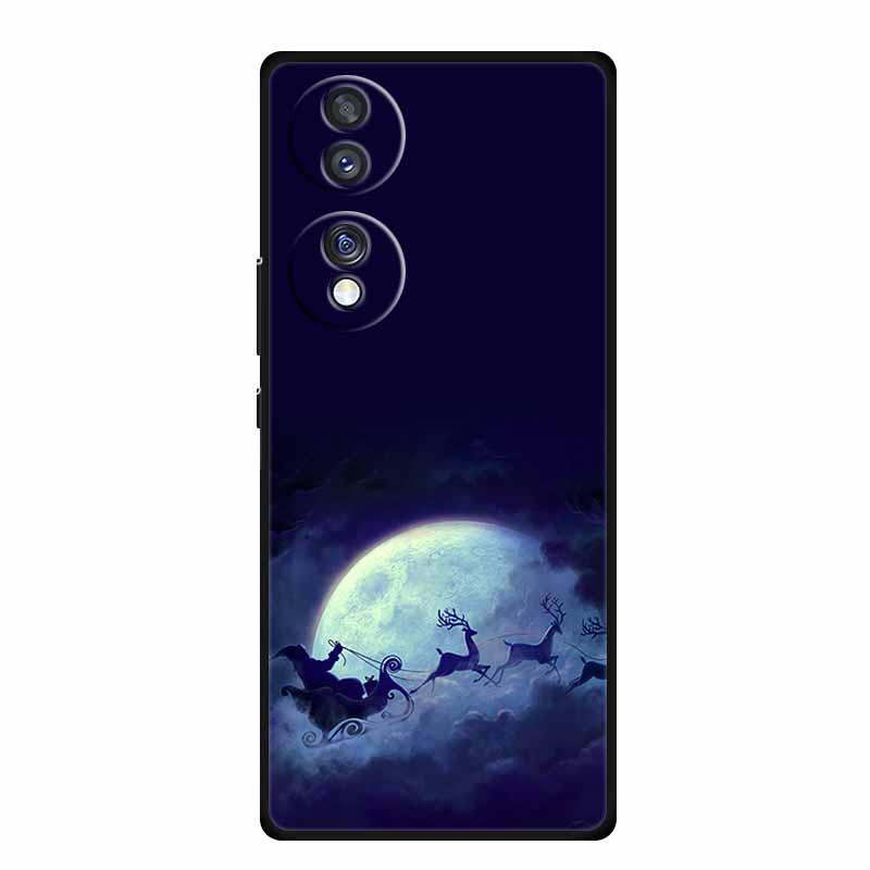 Чехол для Honor 70 Pro Plus Рождественский Мягкий Силикон ТПУ Задняя крышка телефона для Huawei Honor 70 Pro+ Honor70 Lite Мультяшная Capa Funda