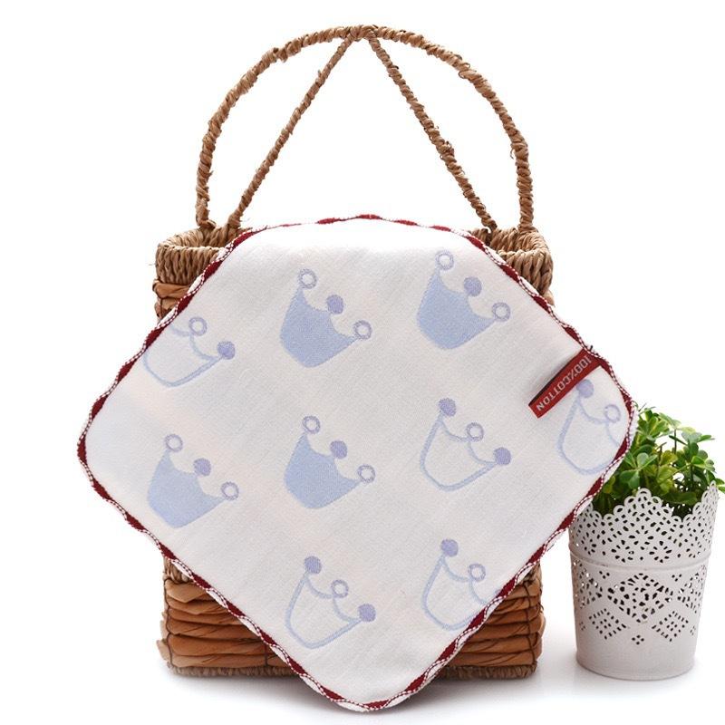 6 Layer Gauze Baby Washcloth 25x25cm Soft Absorbent Jacquard Infant Burp Cloth Thickened Face Towel For Autumn Winter