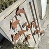 15 шт. Металлический Декор Бабочки на Стену, 3D Рустикальное Железное Садовое Искусство для Забора на Улице, Патио, Погодостойкий, Нержавеющий Набор Украшений
