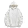 Mens Solid Color Hooded Sweatshirt Loose Fit Casual Streetwear Unisex Pullover Winter Daily Wear
