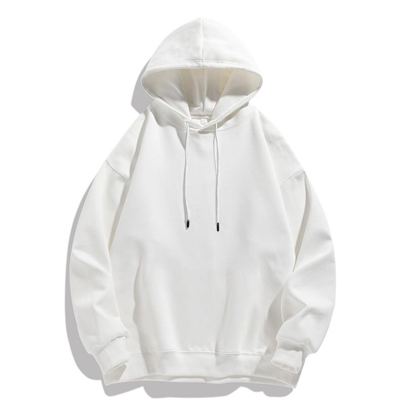 Mens Solid Color Hooded Sweatshirt Loose Fit Casual Streetwear Unisex Pullover Winter Daily Wear