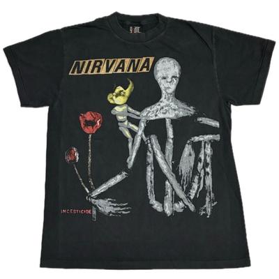 Винтажная футболка Nirvana Incesticide 90-х годов, тур группы, однострочная, РЕПРИНТ
