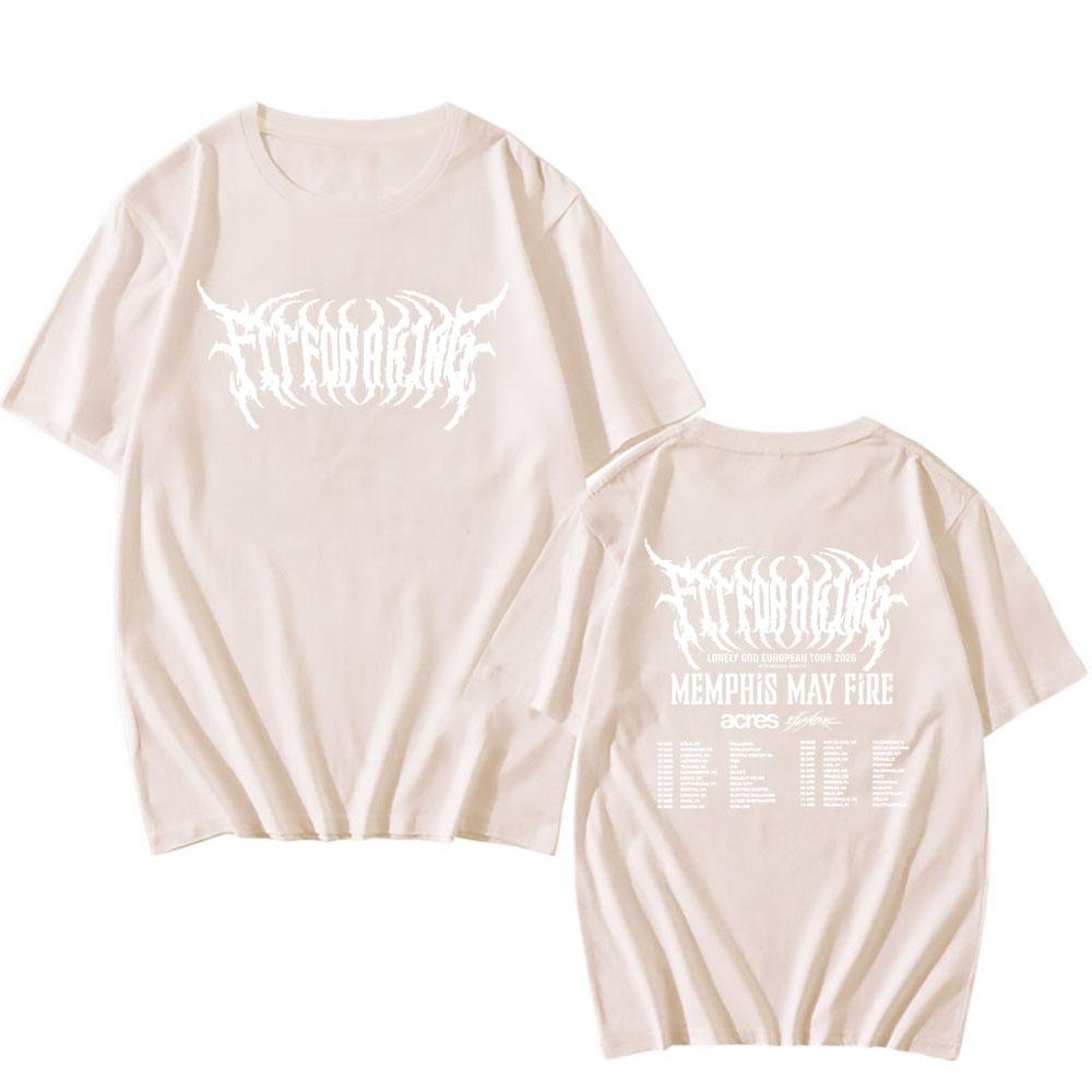 THE LONELY GOD Europe TOUR 2026 T-shirt Fit for A King Rock Band Tshirts Short Sleeve O-neck Cotton Tees Streetwear Unisex