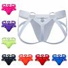 Jockstraps Solid Color Low Waist Sexy Gay Sissy Men's Thong Underwear Metal Ring Decoration Low Waist Sports Daily Casual Ice Silk Underwear