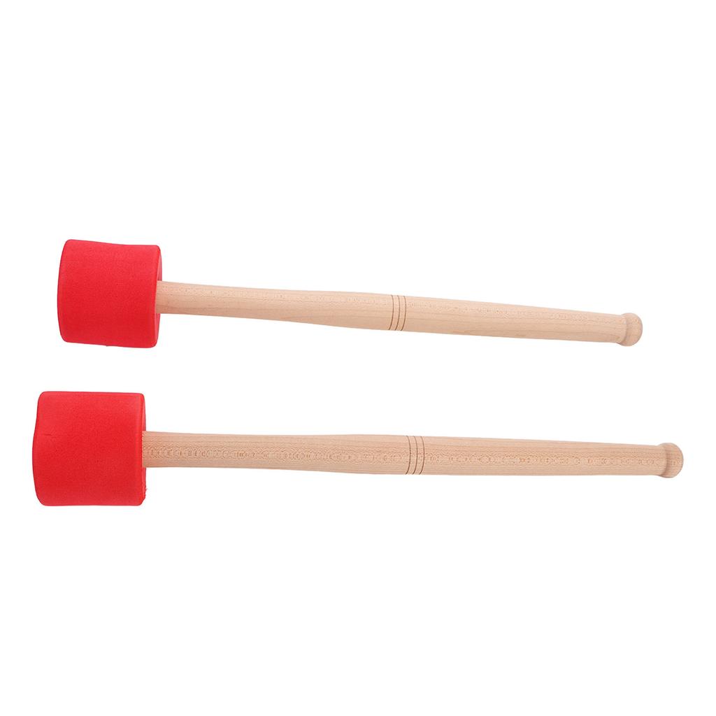 2 шт. Басовые барабанные палочки из пены, ручка из дуба, головка из пены ЭВА, противоскользящие, аксессуары для ударных инструментов, красные