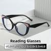 Fashionable Cat Eye Advanced Reading Glasses Versatile Color Splicing Eye Protection Blue Light Blocking Eyeglasses +1.0 To +4.0