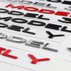 AMI1 1Pc 3D ABS Car Model Y/3 Badge letter Sticker Trunk Decoration Decal For Tesla Model Y 2026 Model3 Auto Valve Cap Accessories