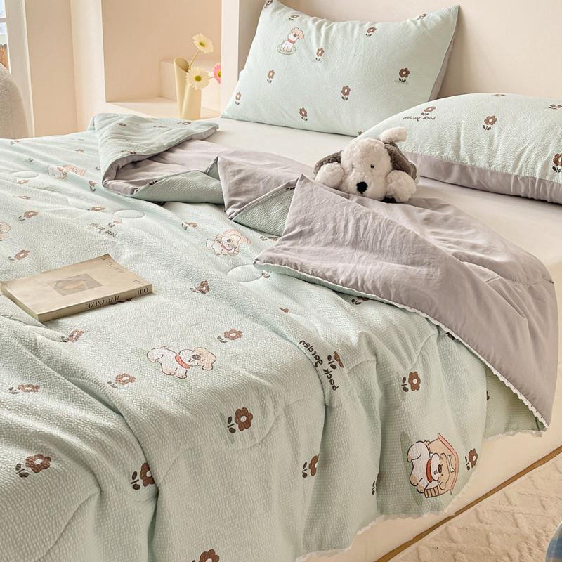 Summer Cool Comforter Quilt Super Soft Lightweight Blanket Smooth Air Condition Quilt Bedspread King Size Couple Bed Duvets