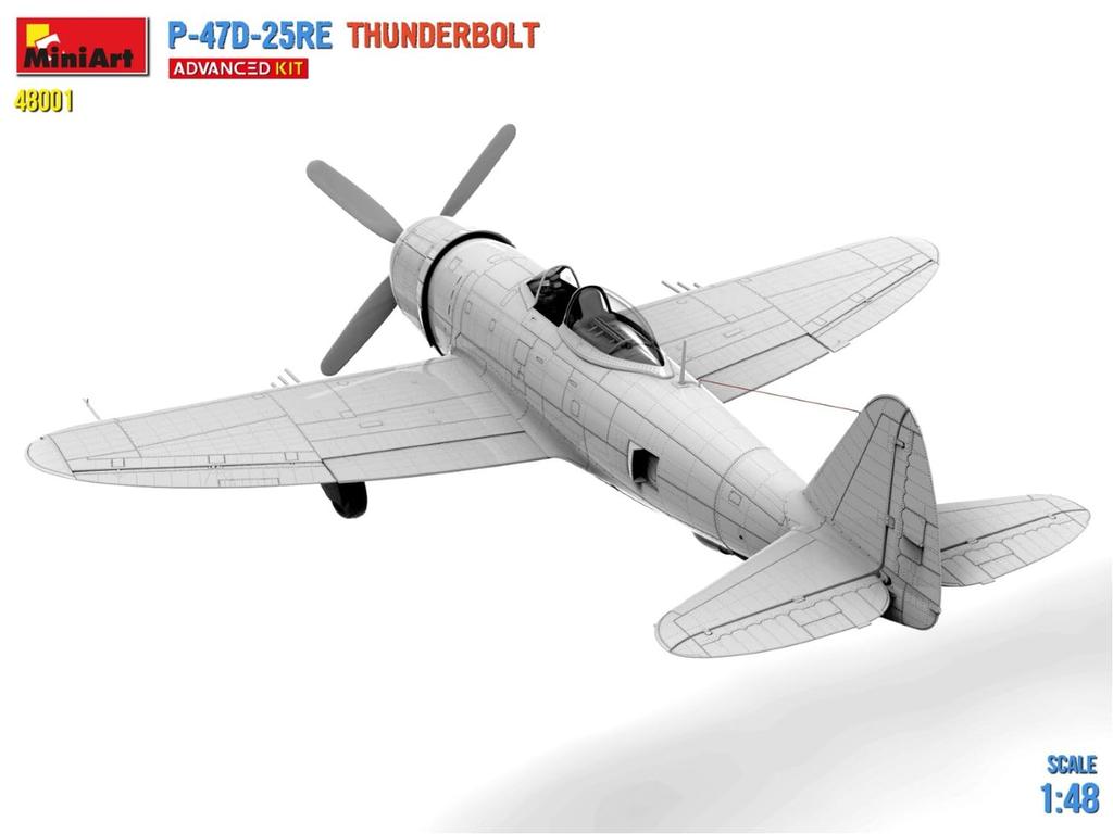 Расширенный комплект Miniart Thunderbolt, пластиковая модель MA48001 1/48 P-47D-25RE